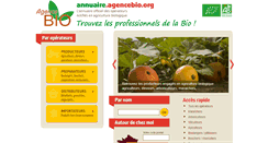 Desktop Screenshot of annuaire.agencebio.org